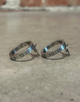 MAISON MARGIELA .925 HOOP EARRINGS ‘TARNISHED SILVER’