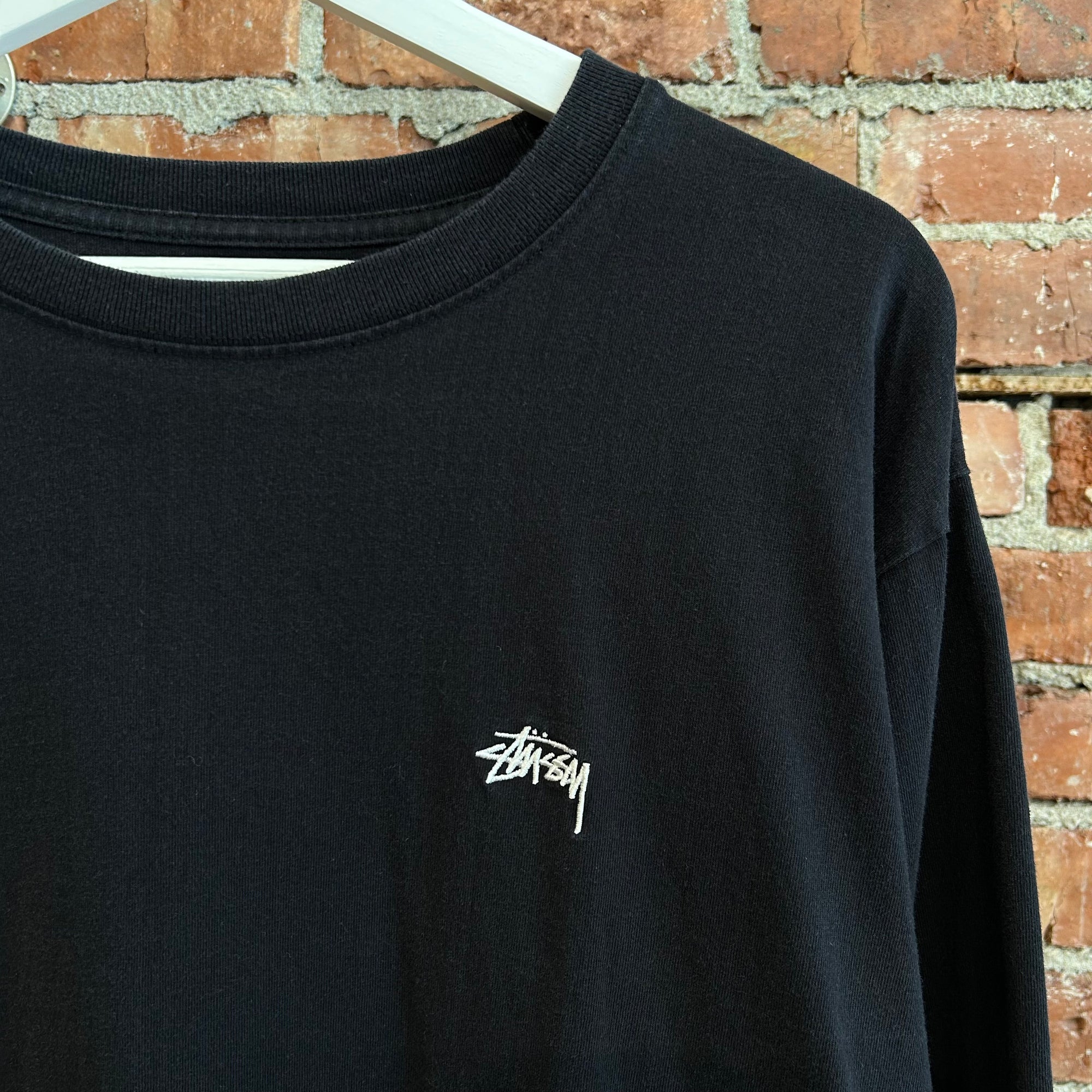 STUSSY MINI LOGO LONG SLEEVE ‘BLACK’