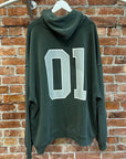 BALENCIAGA SS25 BASKETBALL LARGE FIT HOODIE ‘FOREST’