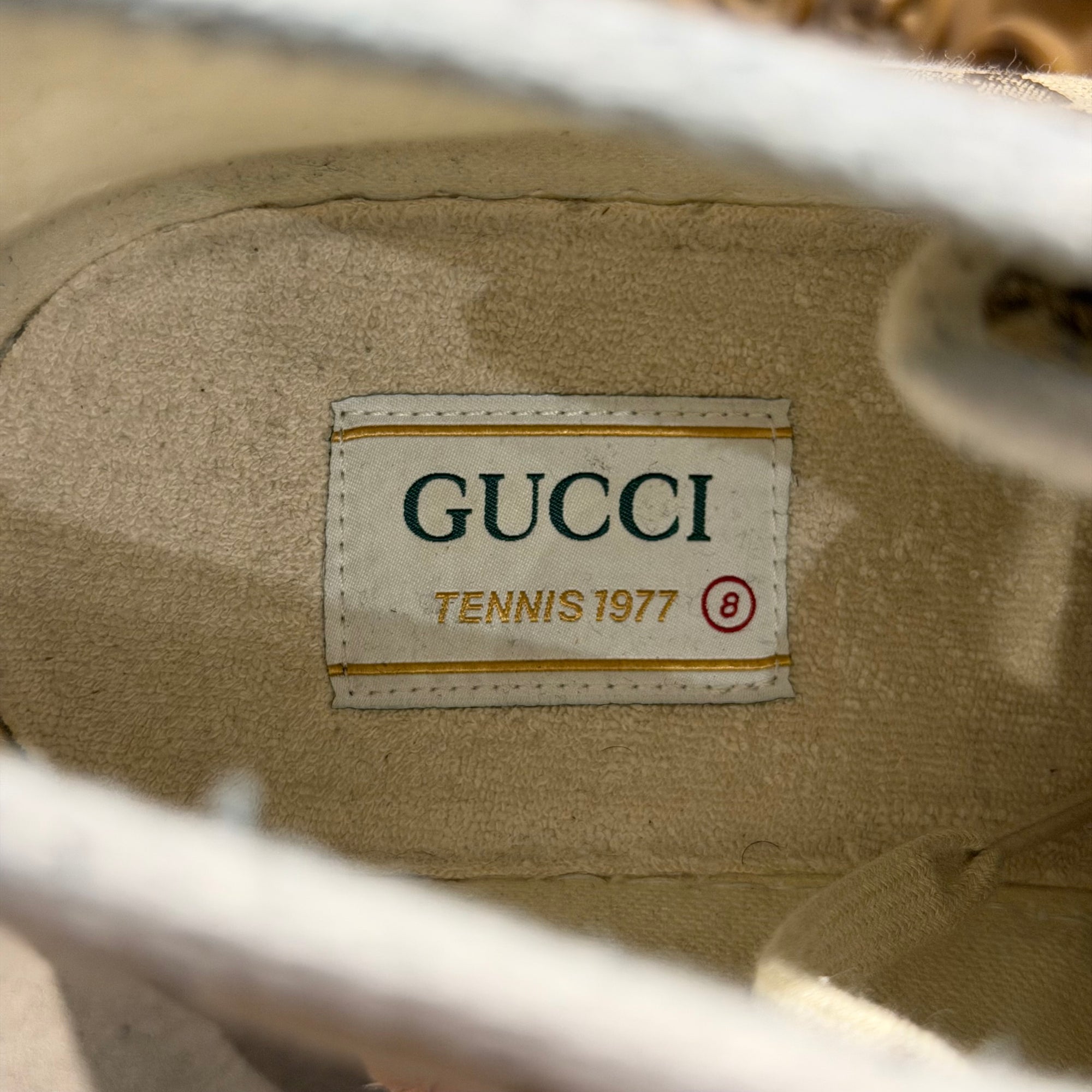 GUCCI MONOGRAM TENNIS HIGHTOP SNEAKERS ‘BROWN’