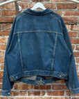 BALENCIAGA SS22 DENIM SWING JACKET ‘BLUE’