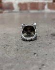 GUCCI ANGER FOREST WOLF HEAD RING ‘SILVER’