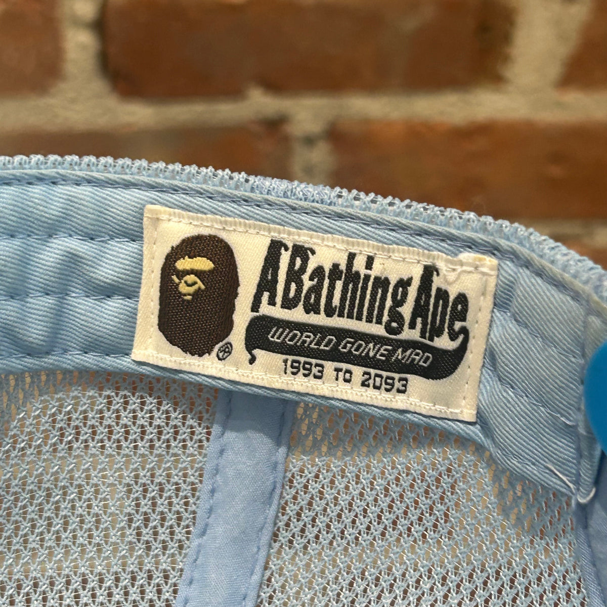 BAPE BAPESTA TRUCKER HAT ‘LIGHT BLUE/WHITE’