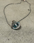 VIVIENNE WESTWOOD STUDDED 3D ORB NECKLACE ‘BLUE’