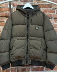 STONE ISLAND FW20 POLY-COLOUR NYON METAL FRAME DOWN JACKET ‘OLIVE’