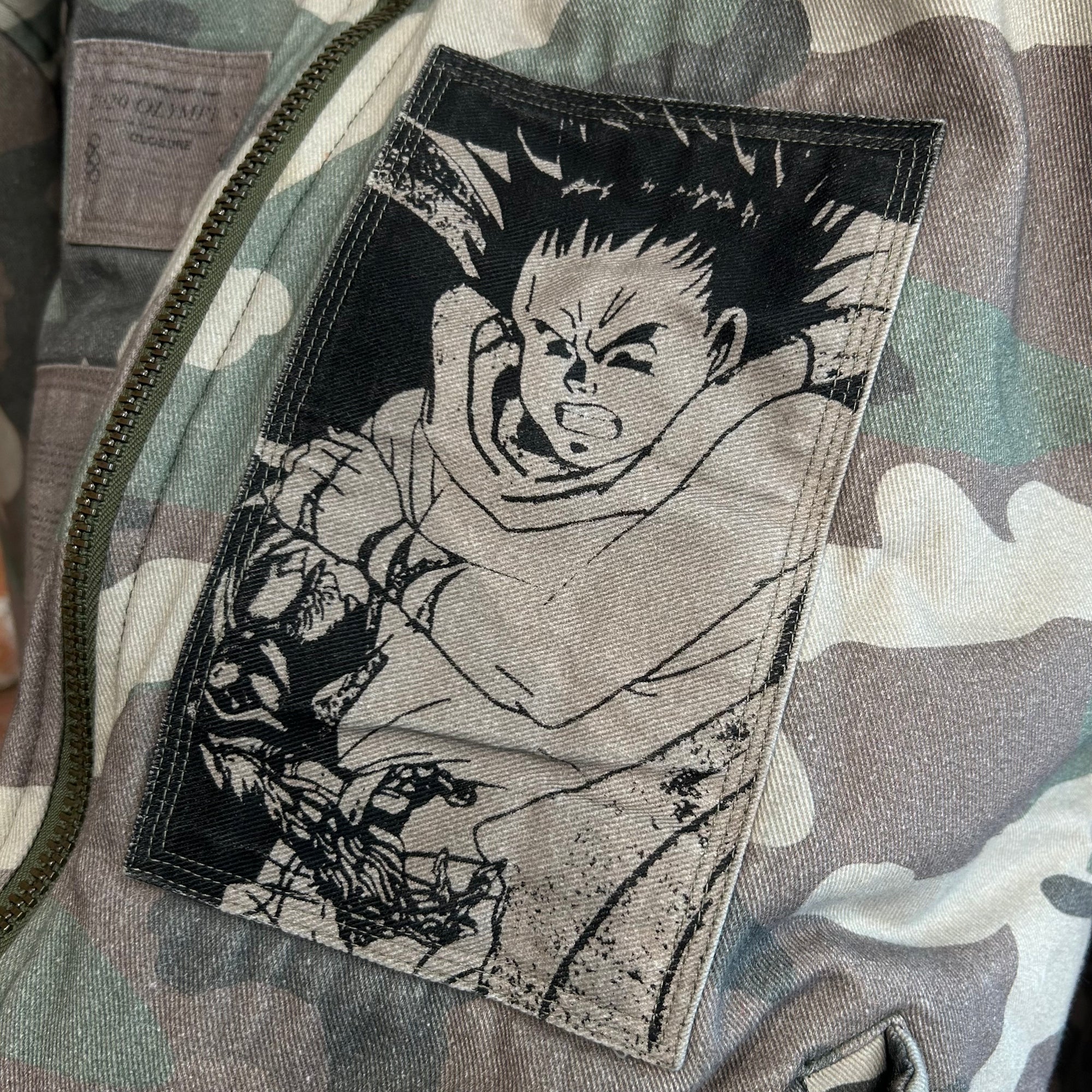 ROUGH SIMMONS AKIRA NEOTOKYO RIOT BOMBER JACKET ‘GREEN CAMO’