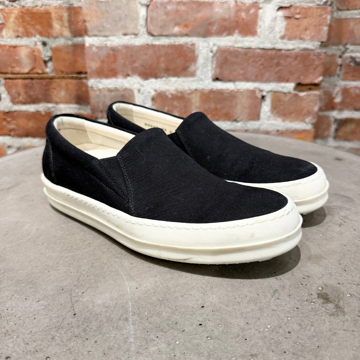 RICK OWENS DRKSDHW PENTA BOAT SLIP ON SNEAKERS ‘BLACK’