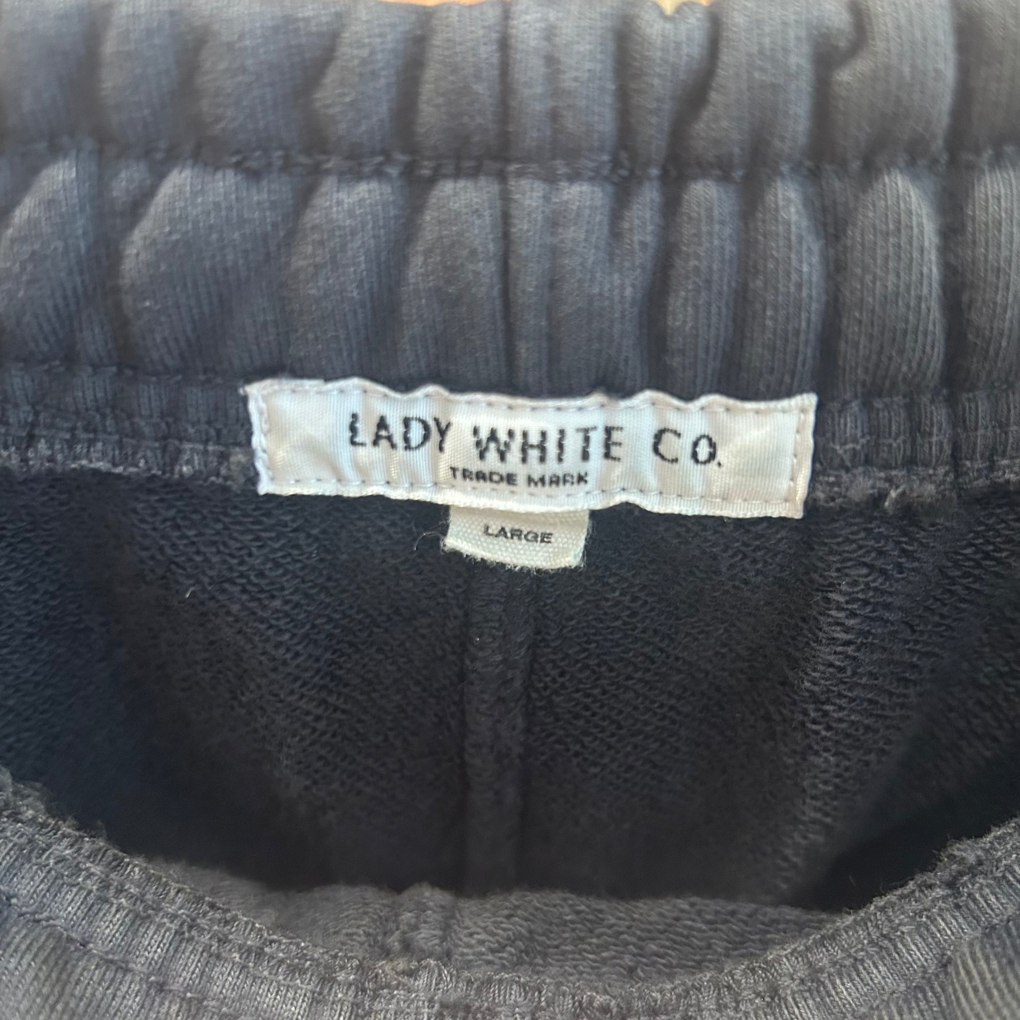 LADY WHITE CO. WOVEN WB SWEATPANTS ‘WASHED BLACK’