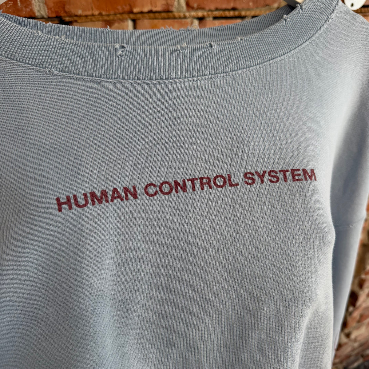 UNDERCOVER AW17 "BRAINWASHED GENERATION" H.C.S. CROPPED CREWNECK ‘BLUE’