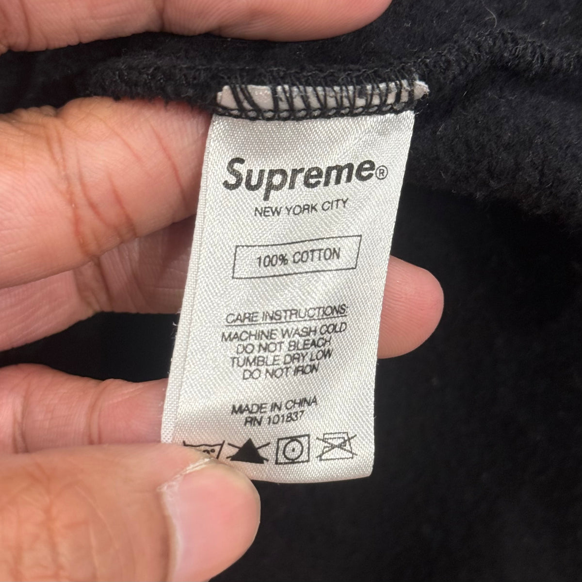 SUPREME SS19 FOREVER QUARTER ZIP ‘BLACK’