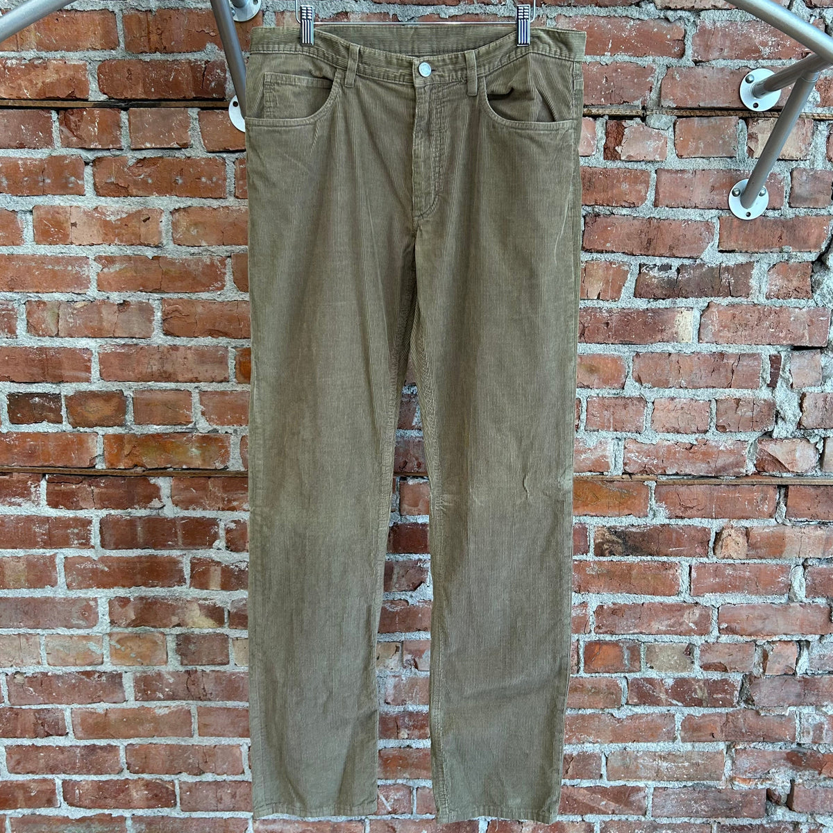 LORO PIANA JARNO STRAIGHT LEG CORDUROY PANTS ‘DUST'