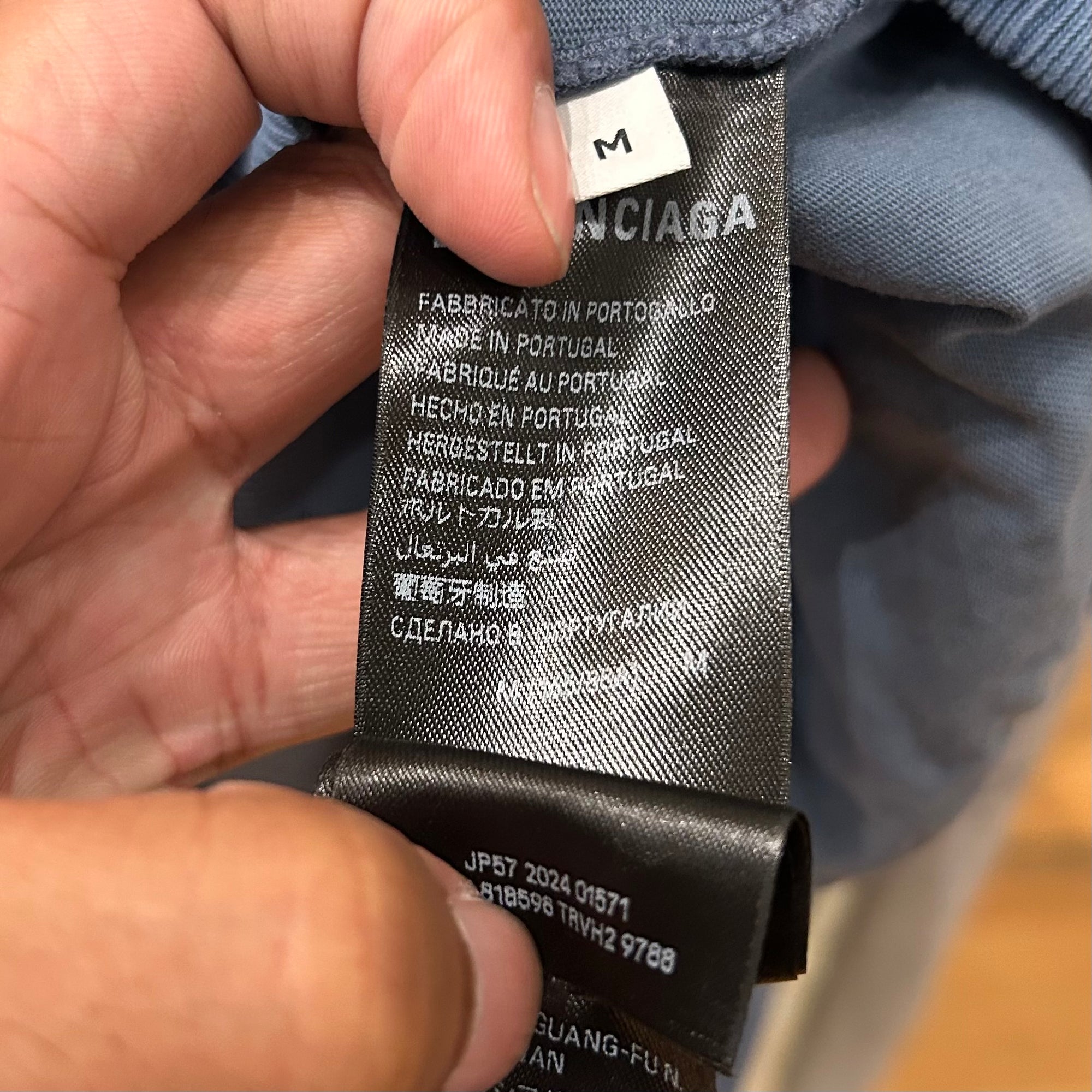 BALENCIAGA FW25 DISTRESSED 3B SPORTS ICON HOODIE ‘BLUE’