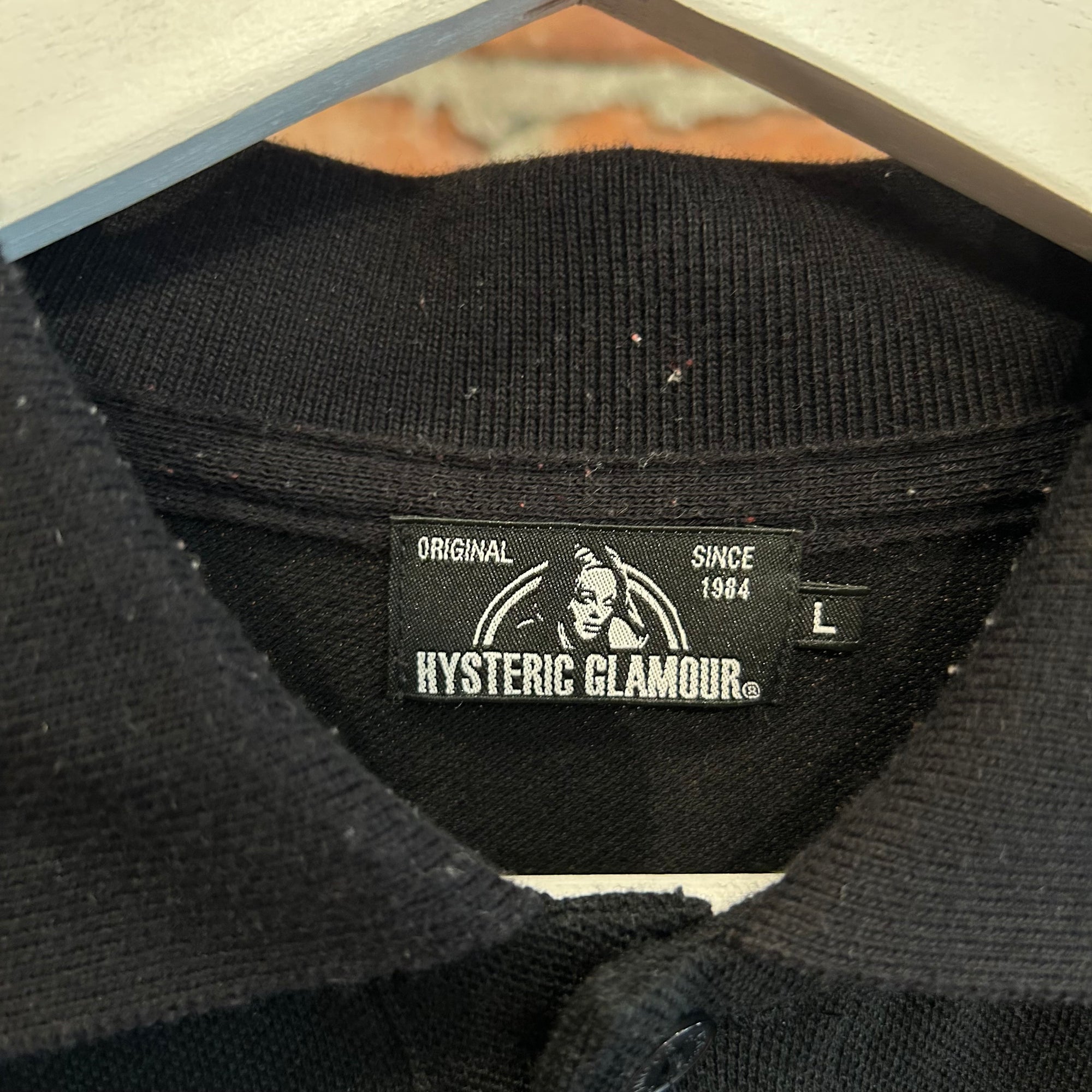 HYSTERIC GLAMOUR HYS ANGELS POLO 'BLACK/WHITE'