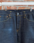 EVISU LOT 0001 SLIM STRAIGHT DENIM 'INDIGO/IVORY'