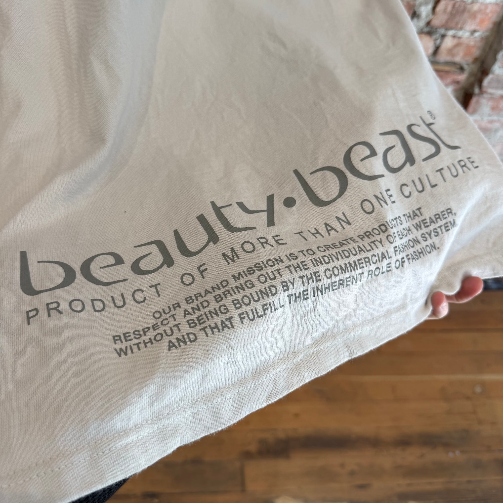 BEAUTY:BEAST FACE TEE ‘WHITE/BLACK’