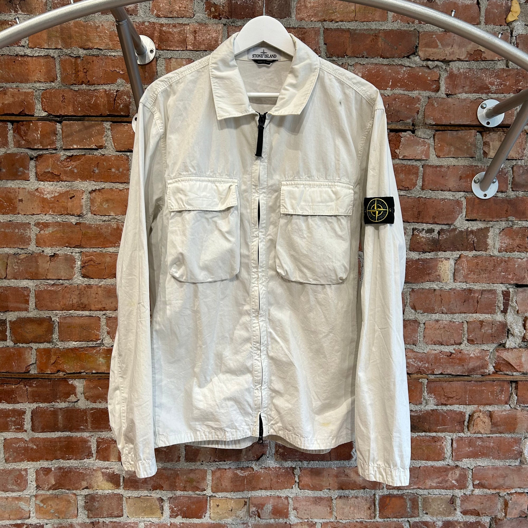 STONE ISLAND CARGO ZIP JACKET ‘WHITE’