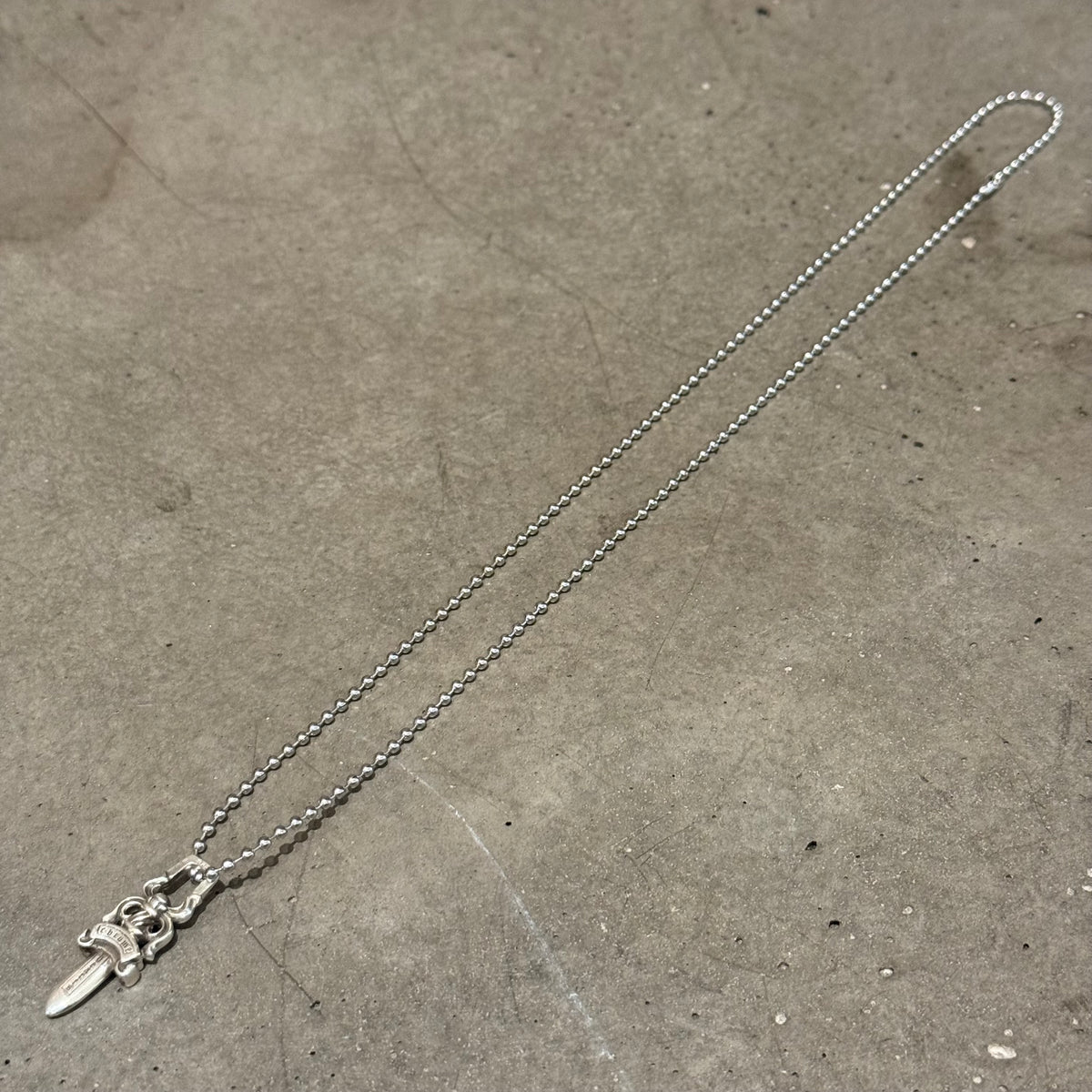 CHROME HEARTS DAGGER ZIPPER NECKLACE ‘SILVER’