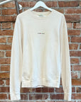 SAINT LAURENT SS17 MINI LOGO CREWNECK ‘CREAM’