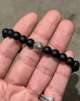 CHROME HEARTS CROSSBALL BEADED 3-BALL BRACELET ‘BLACK’