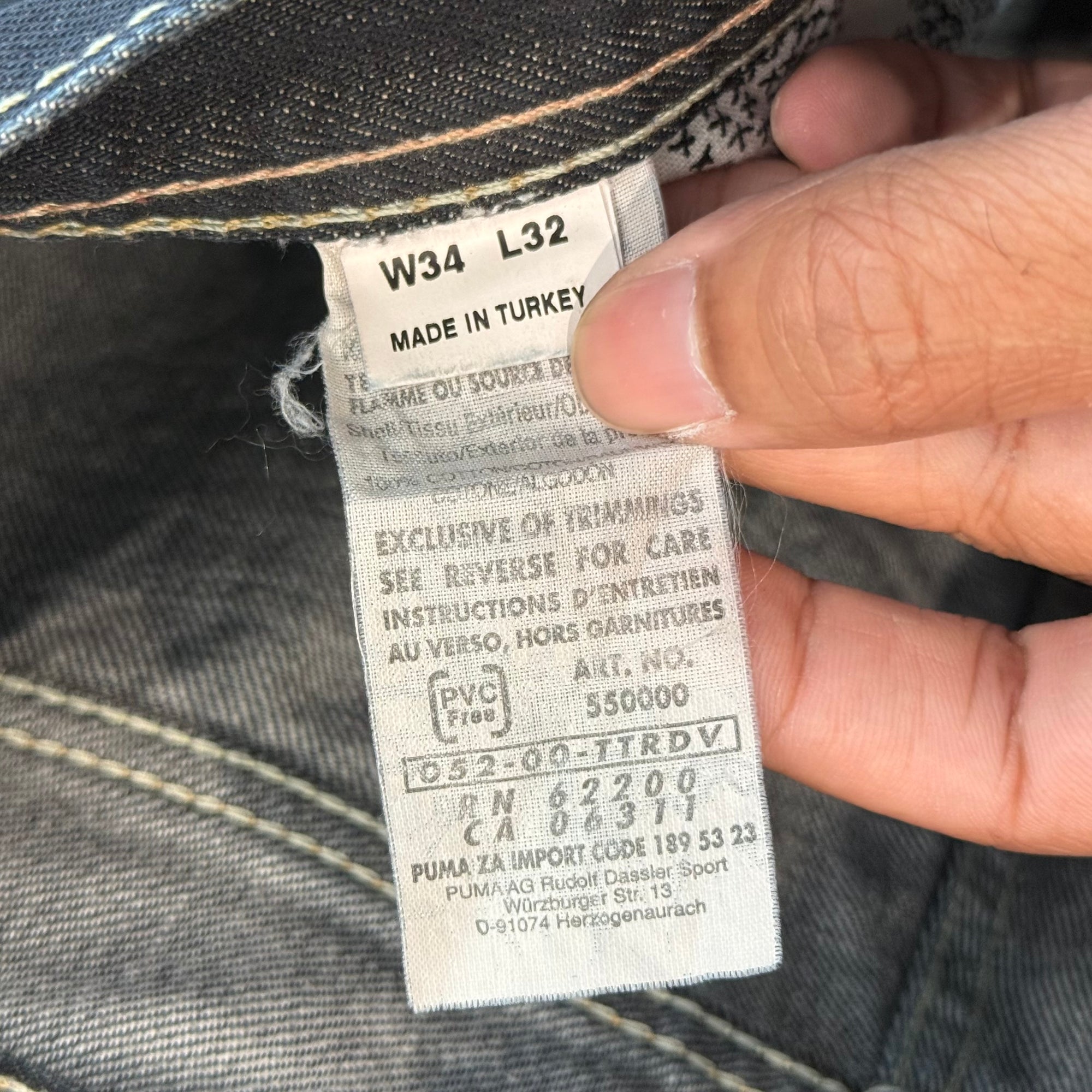 EVISU X PUMA STRAIGHT LEG DENIM 