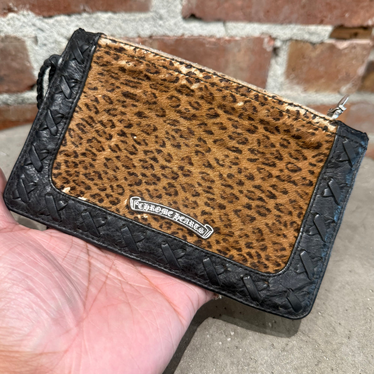 CHROME HEARTS HOC CHEETAH ZIP WALLET 'MULTI'