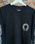 CHROME HEARTS FLORAL POCKET LONGSLEEVE ‘BLACK’