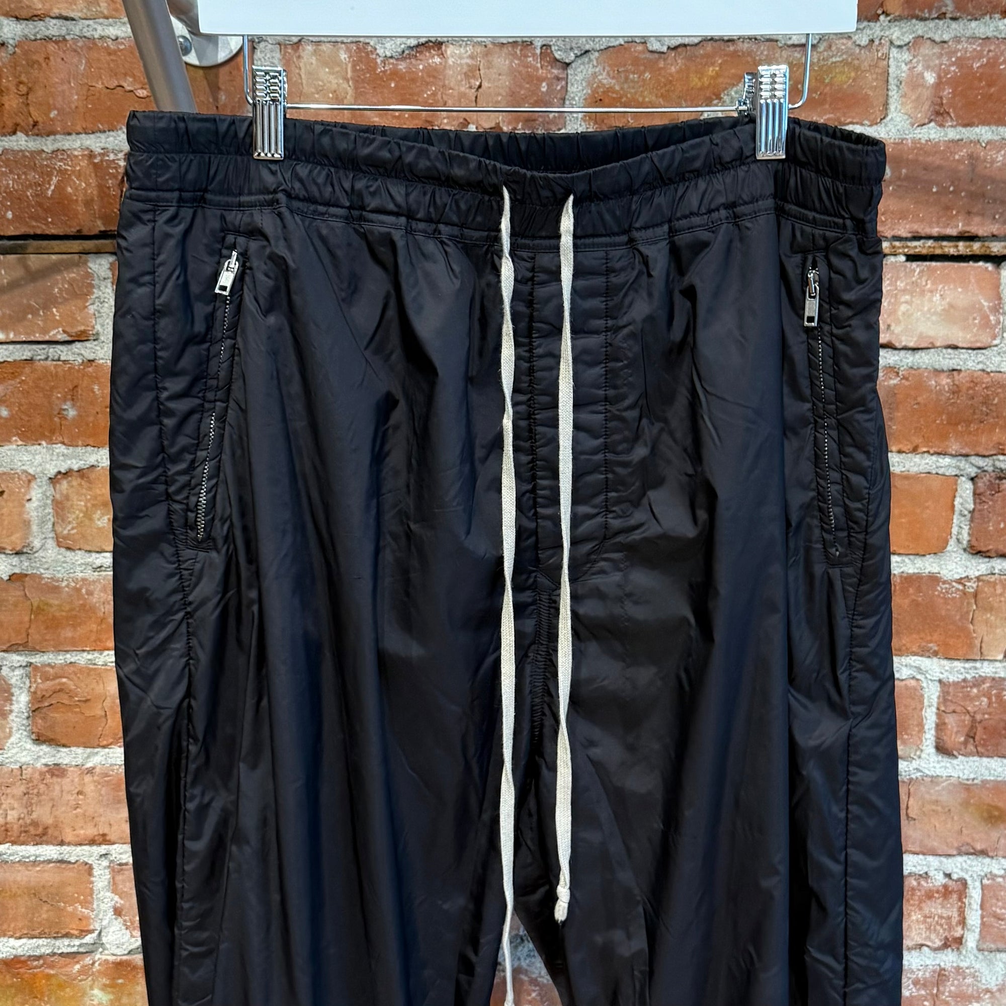 RICK OWENS FW19 LARRY NYLON TRACK PANTS ‘BLACK’