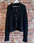 CHROME HEARTS CROPPED KNIT CARDIGAN  ‘BLACK’