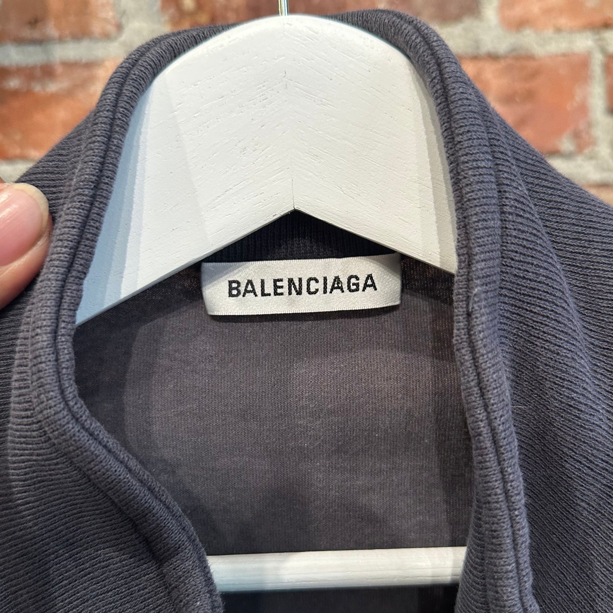 BALENCIAGA FW18 PRIDE FLAG OVERSIZED QUARTER ZIP ‘NAVY’
