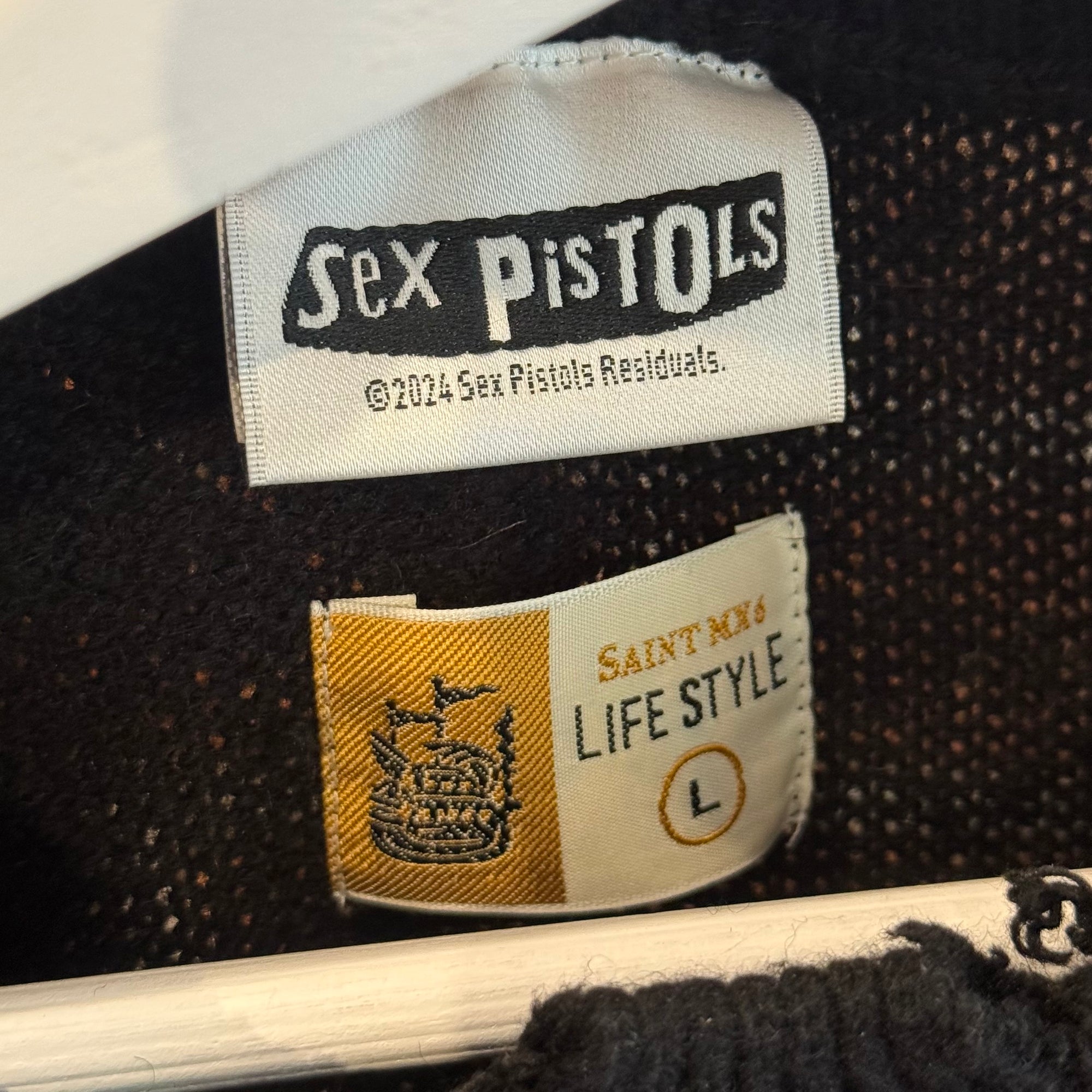 SAINT MICHAEL X SEX PISTOLS GRUNGE KNIT SWEATER ‘BLACK’