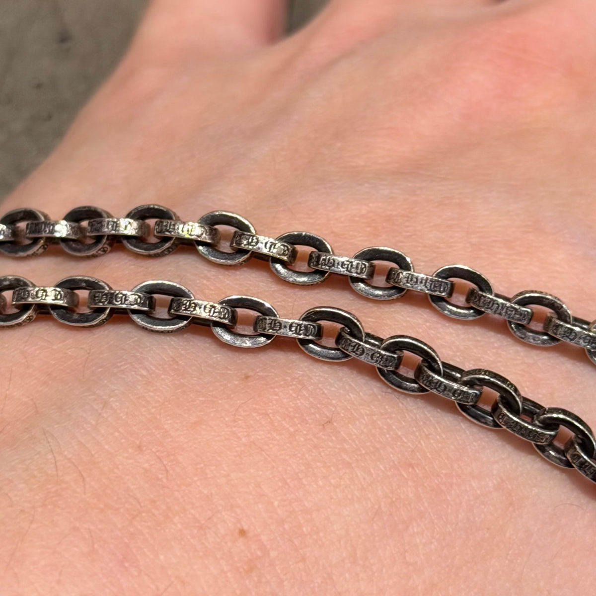 CHROME HEARTS 18” PAPER CHAIN NECKLACE ‘SILVER’