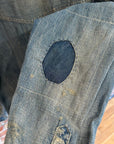 SAINT MICHAEL AW23 DISTRESSED DENIM SHIRT ‘WASHED BLUE’