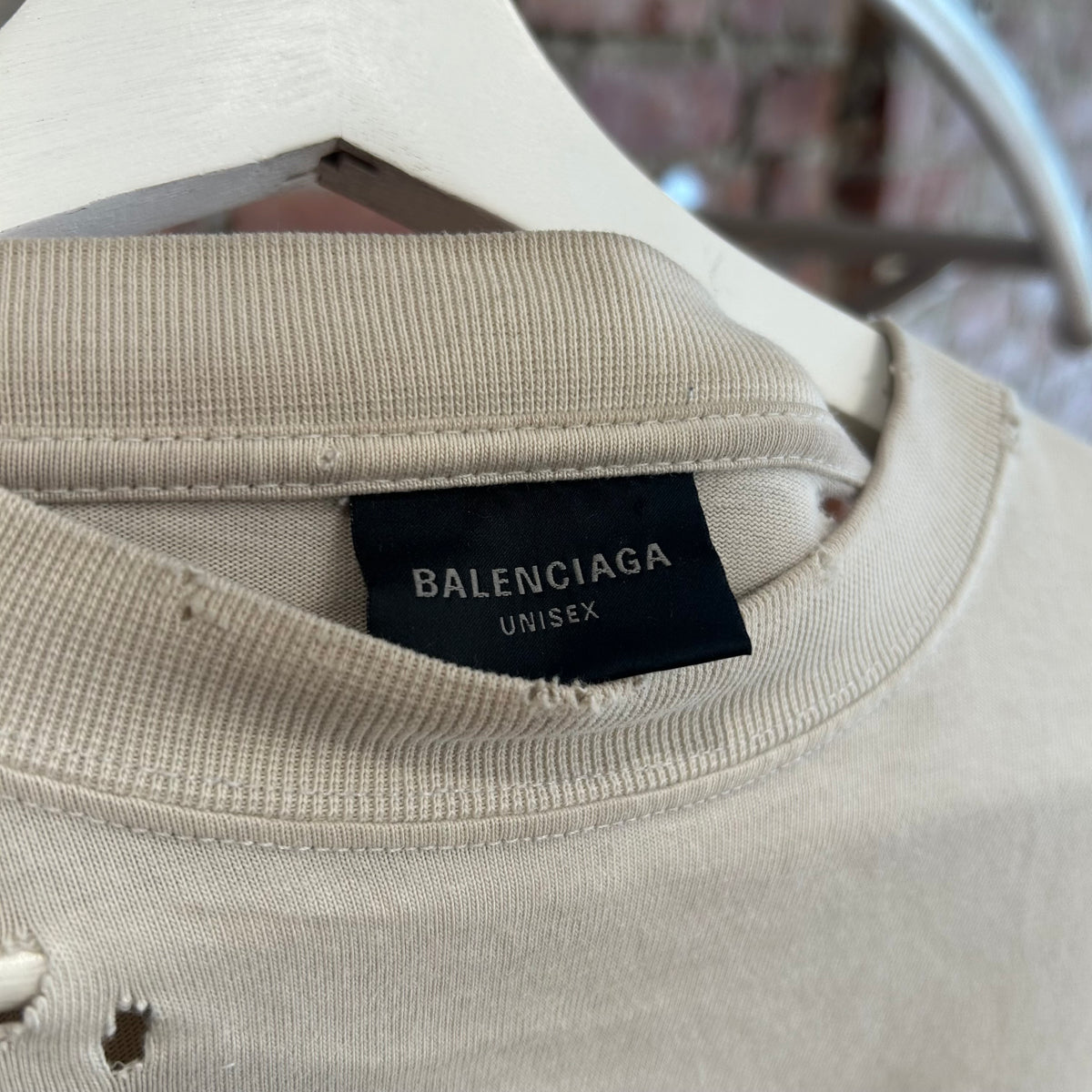 BALENCIAGA SS22 BB MAISON FONDEE LONGSLEEVE ‘CREAM/ORANGE’