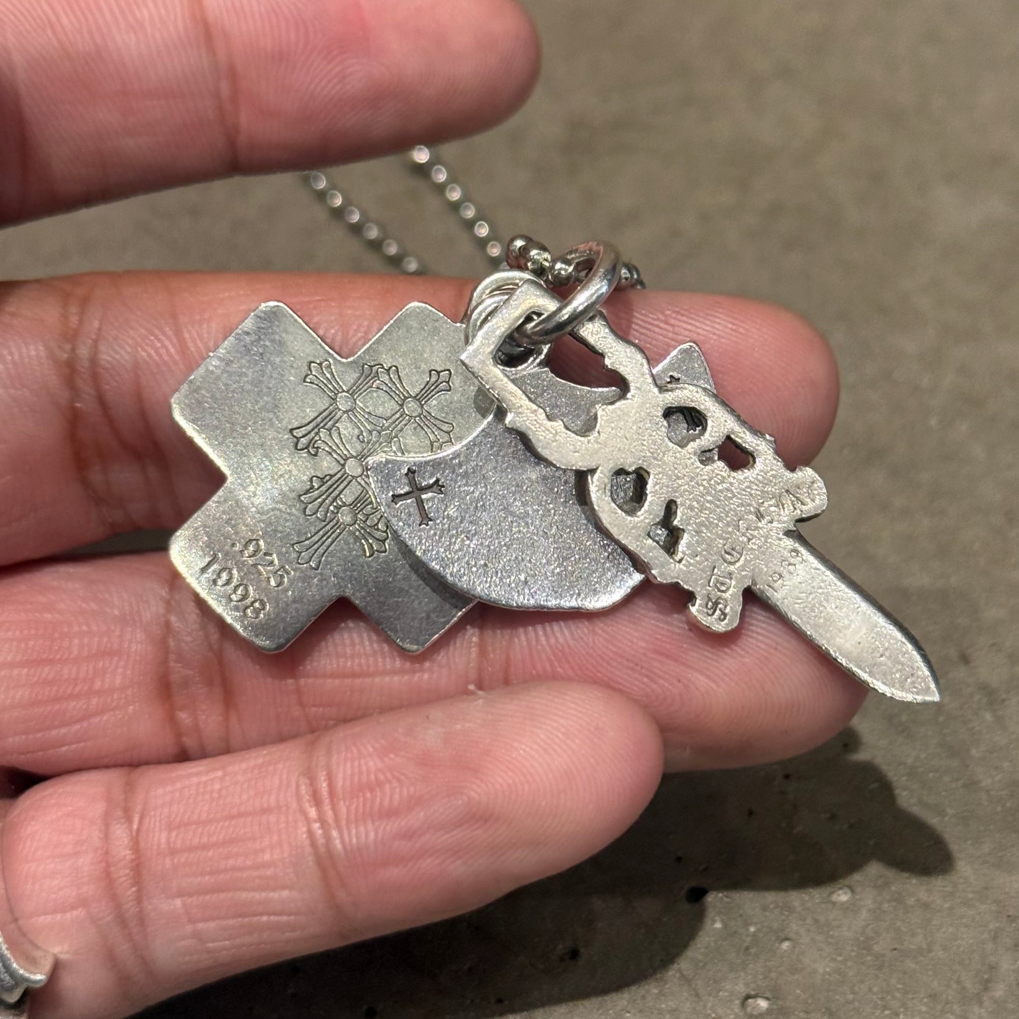 CHROME HEARTS 3 TRINKET NECKLACE ‘SILVER’