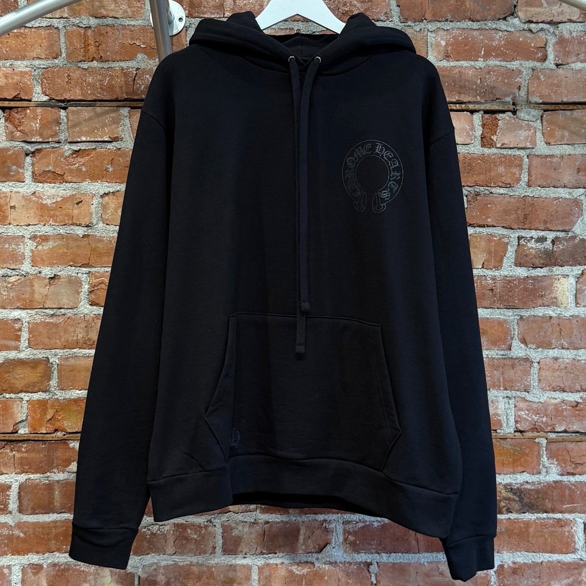 CHROME HEARTS FLORAL HORSESHOE PULLOVER HOODIE ‘BLACK’