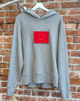 ACNE STUDIOS MELANGE FACE PATCH HOODIE ‘GREY’