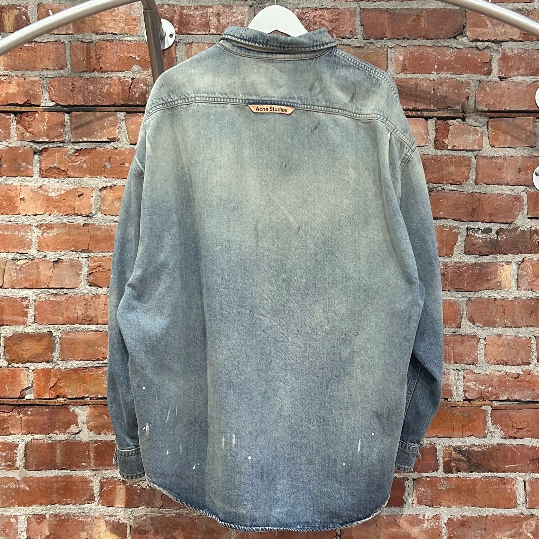 ACNE STUDIOS WASHED PAINTER DENIM SHIRT ‘BLUE’
