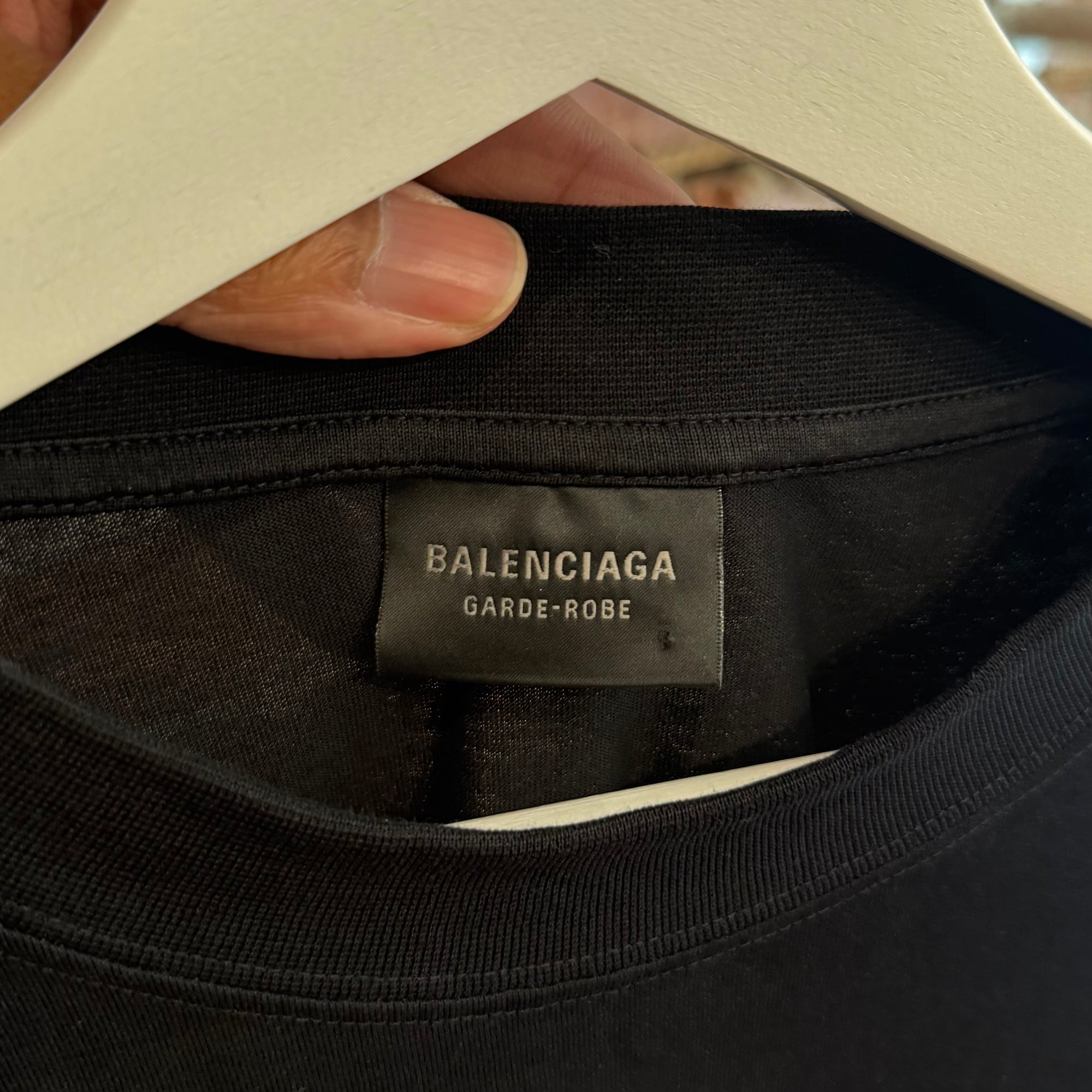 BALENCIAGA SS22 CARE LABEL TEE ‘BLACK’