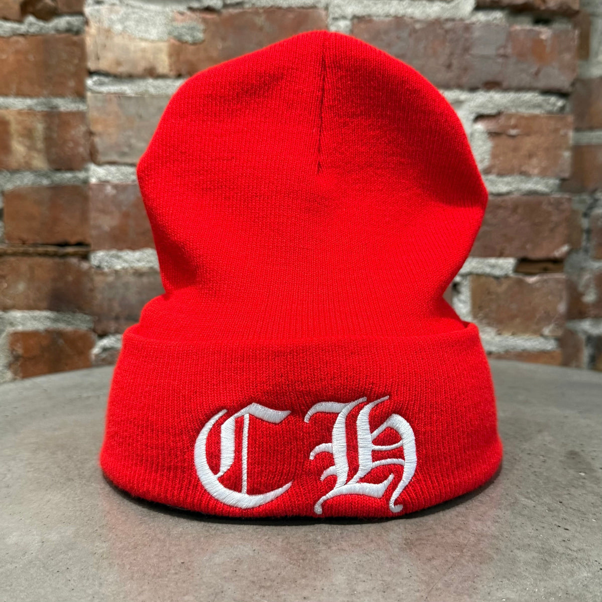 CHROME HEARTS CH LOGO BEANIE ‘RED’