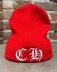 CHROME HEARTS CH LOGO BEANIE ‘RED’