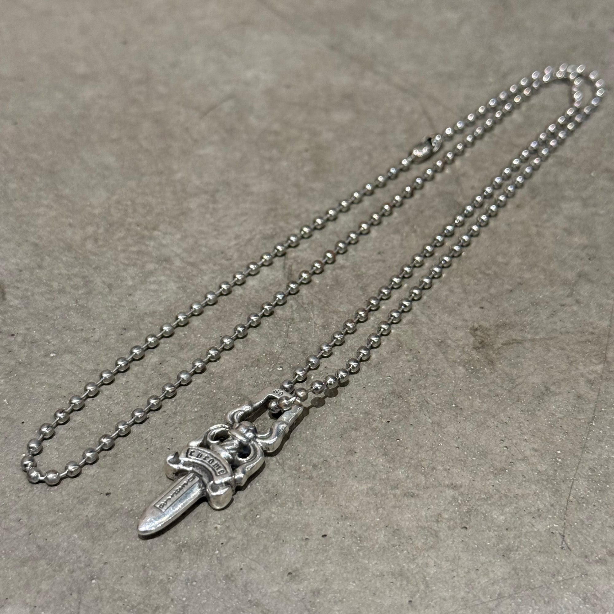 CHROME HEARTS ZIPPER DAGGER NECKLACE ‘SILVER’