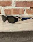 GUCCI DOUBLE G OVAL FRAME SUNGLASSES ‘BLACK’