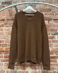MAISON MARGIELA MM6 V-KNIT SWEATER ‘BROWN’
