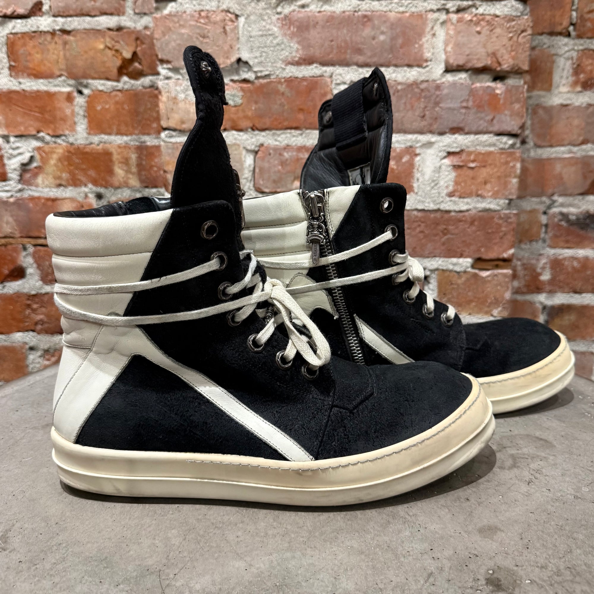 CHROME HEARTS X RICK OWENS GEOBASKET SNEAKERS ‘BLACK’