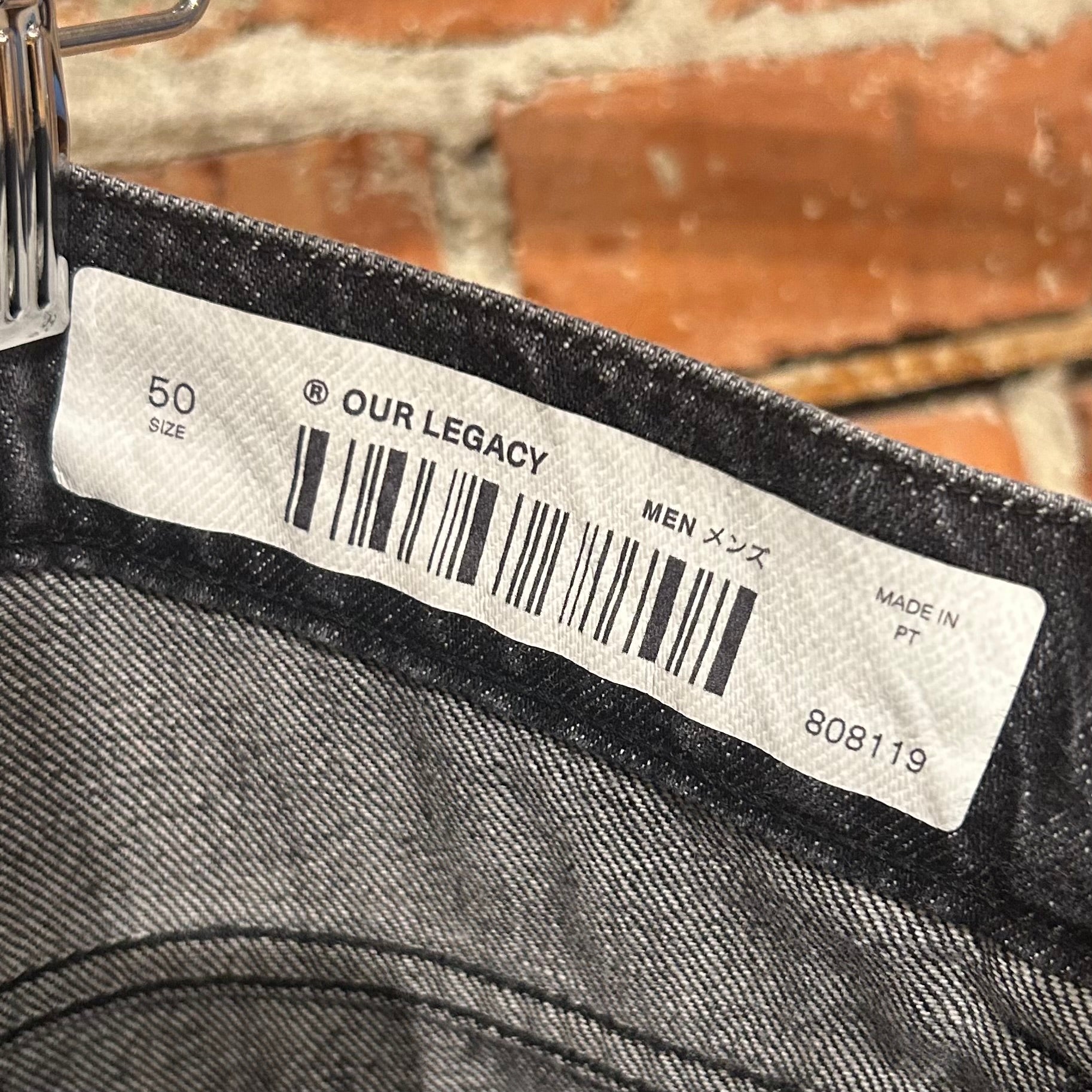 OUR LEGACY THIRD CUT WIDE FIT DENIM ‘WASHED BLACK’