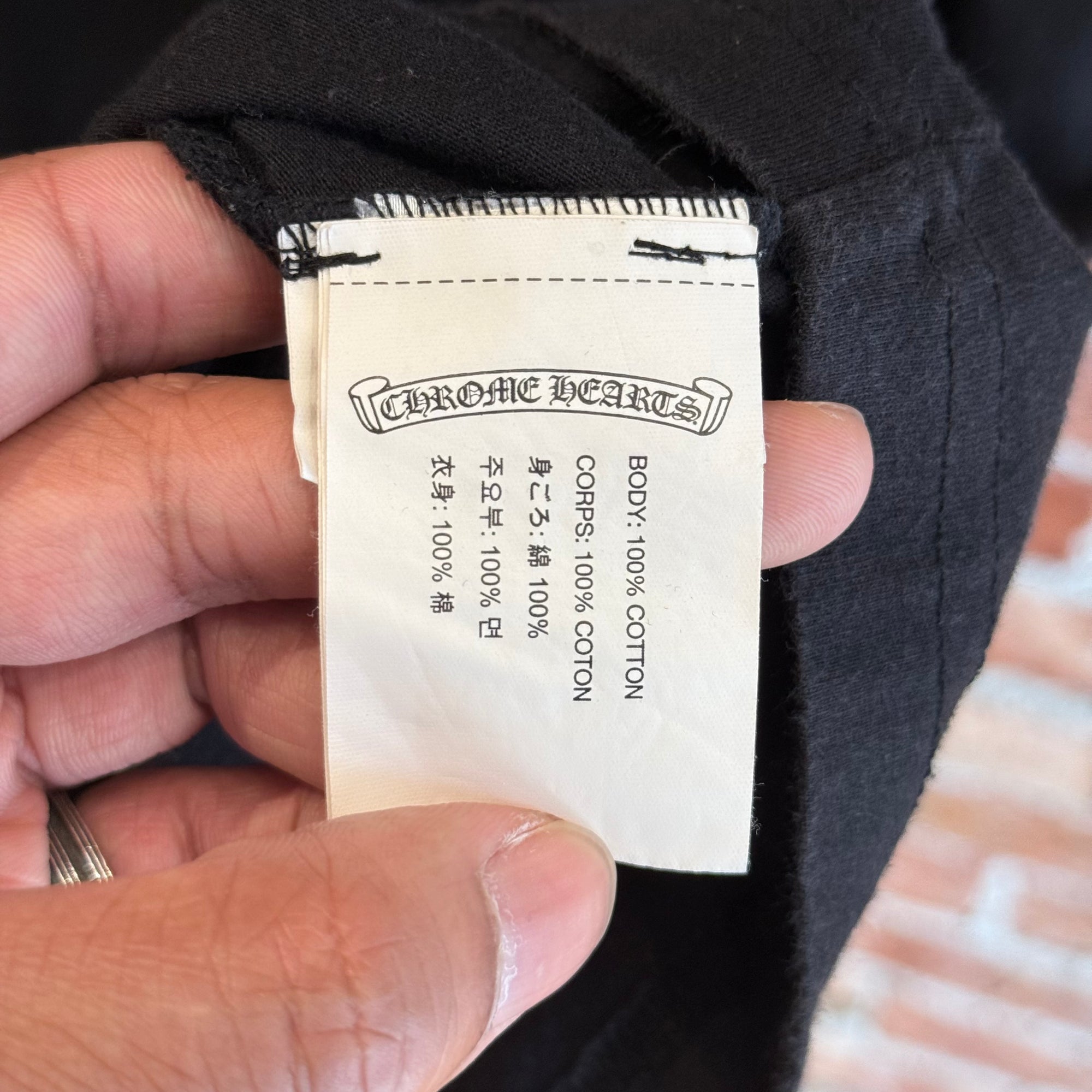 CHROME HEARTS BANNER PRINT TEE ‘BLACK’