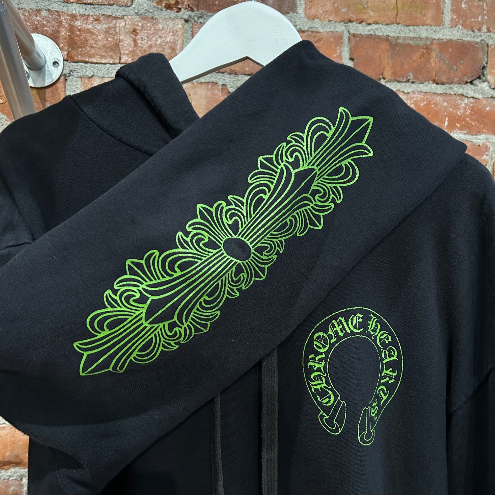CHROME HEARTS F&amp;F FLORAL PULLOVER HOODIE ‘GREEN/BLACK’