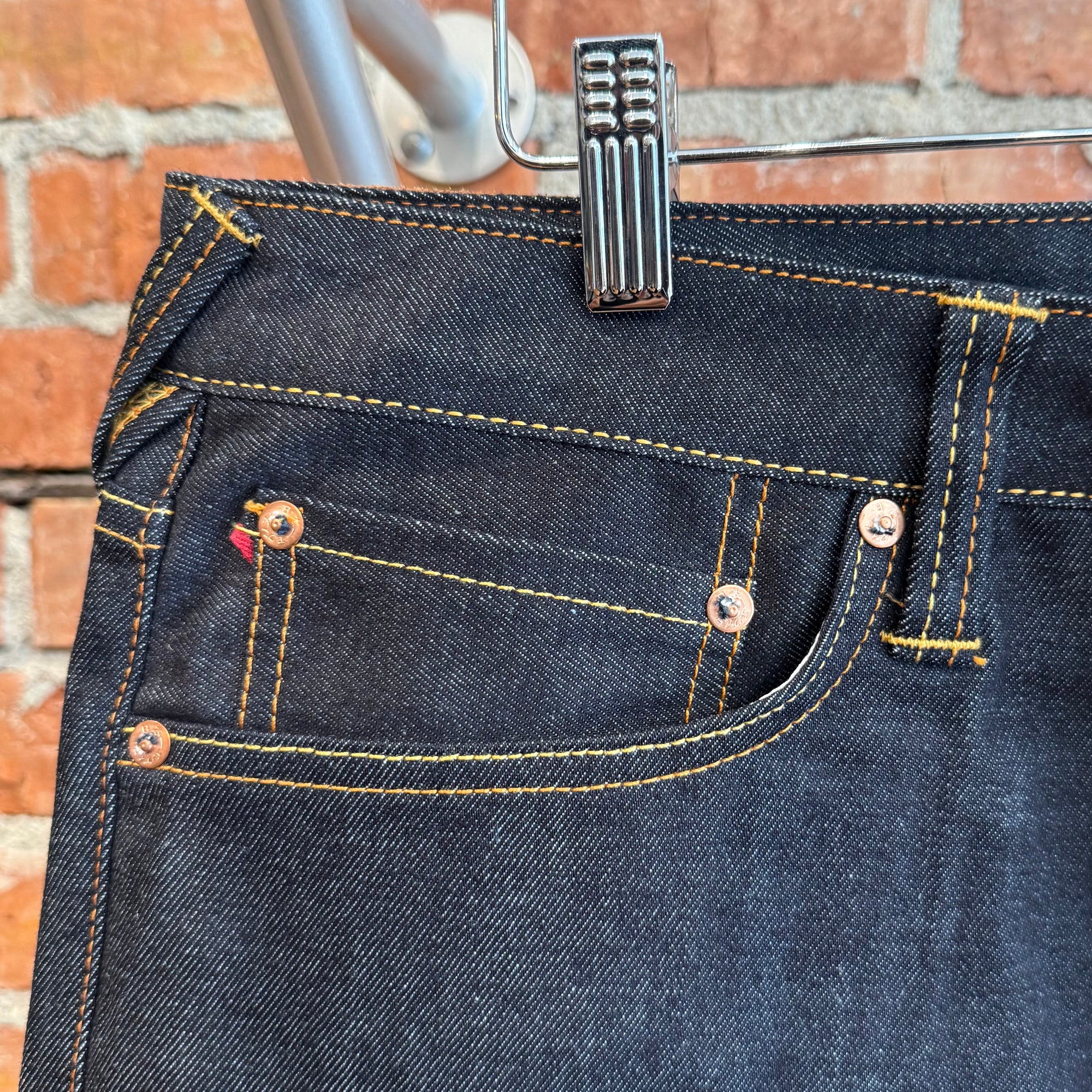 EVISU LOT 2000 DIACOCK PRINT DENIM 'INDIGO/BLACK'