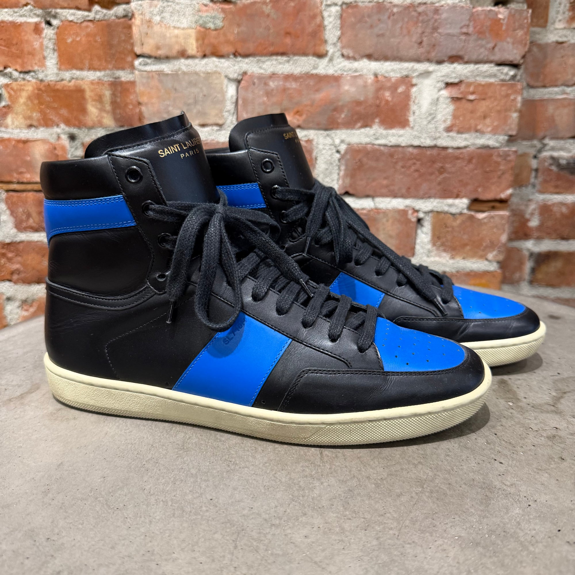 SAINT LAURENT PARIS SL/10 HIGHTOP SNEAKER ‘BLUE/BLACK’