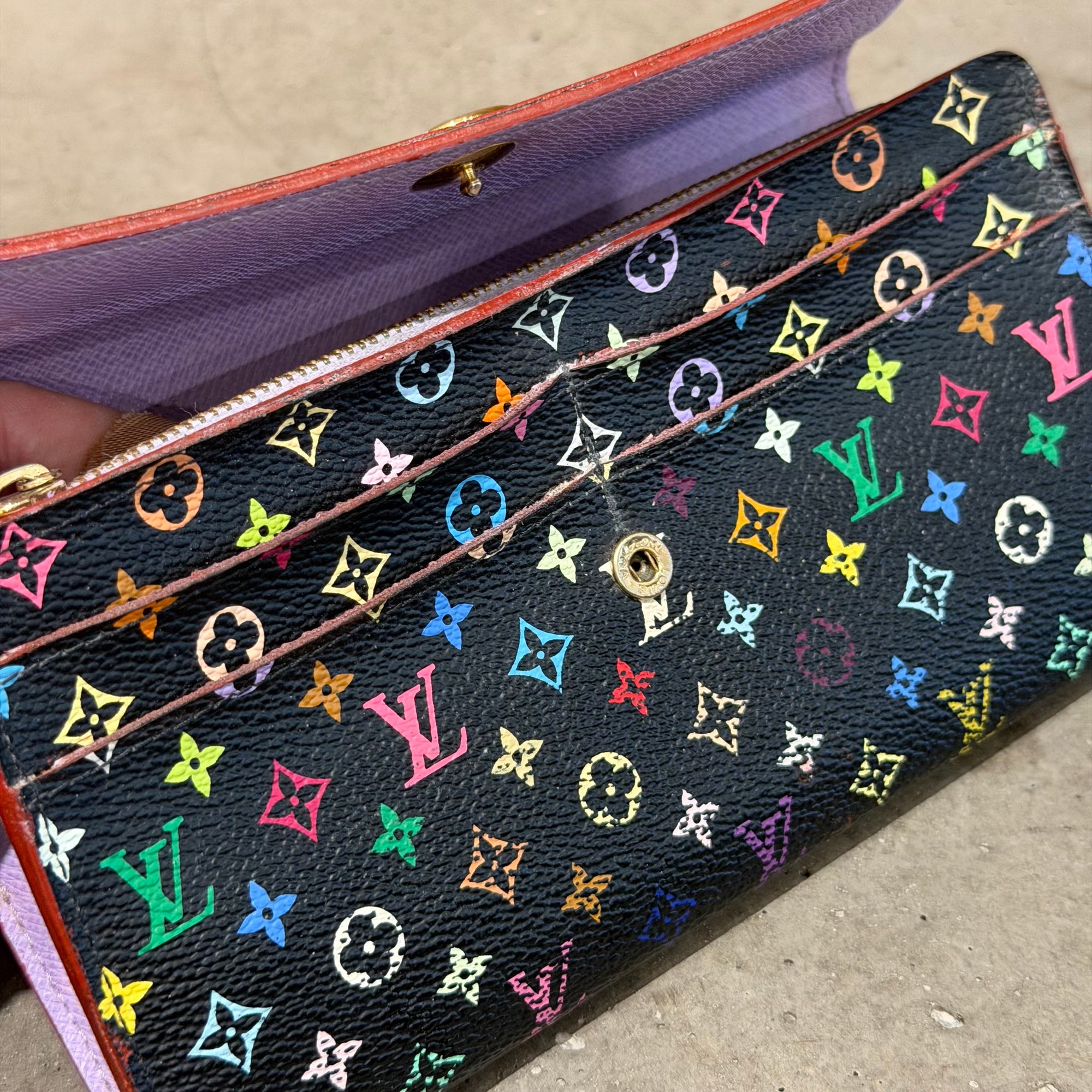 LOUIS VUITTON X TAKASHI MURAKAMI MONOGRAM WALLET ‘BLACK'